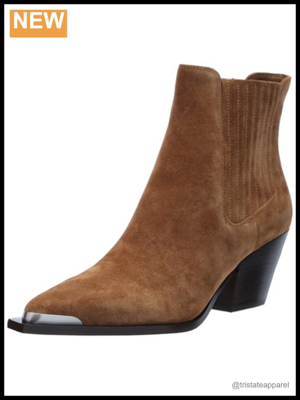 PAIGE Women's Lyra Ankle Boot Suede Pointed Toe Chelsea Boot